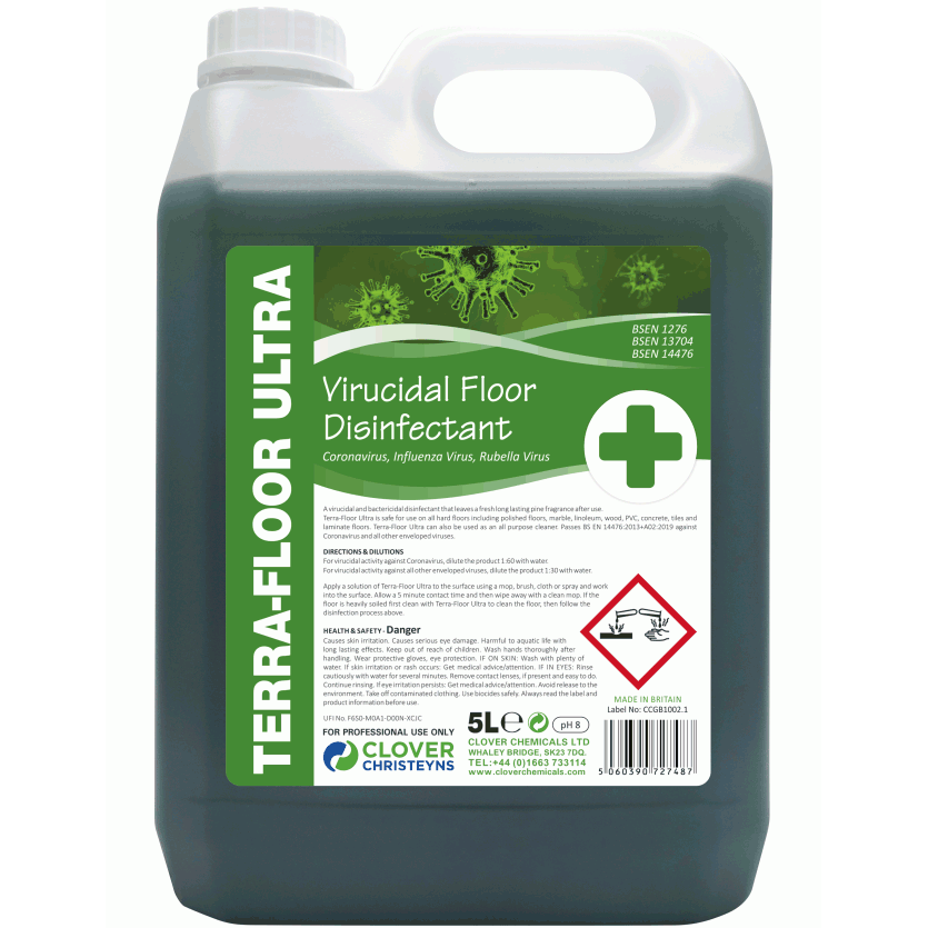 5 Litre Viricidal Cleaner Clover Versan Broad Spectrum Surface ...